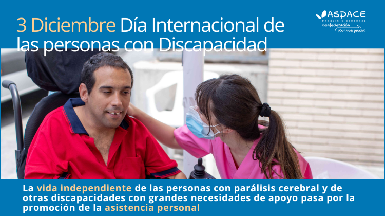Confederación ASPACE reclama la asistencia personal como un derecho esencial para la inclusión de las personas con parálisis cerebral