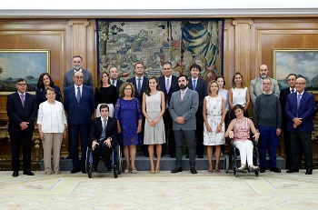 S.M. la Reina Doña Letizia recibe a la Junta Directiva y al comité ético de Confederación ASPACE junto a una representación de la Red de Ciudadanía Activa ASPACE