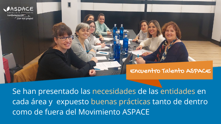 Cerca de 70 profesionales de entidades ASPACE se reúnen para conocer los trabajos realizados en los distintos grupos de Talento ASPACE durante el año